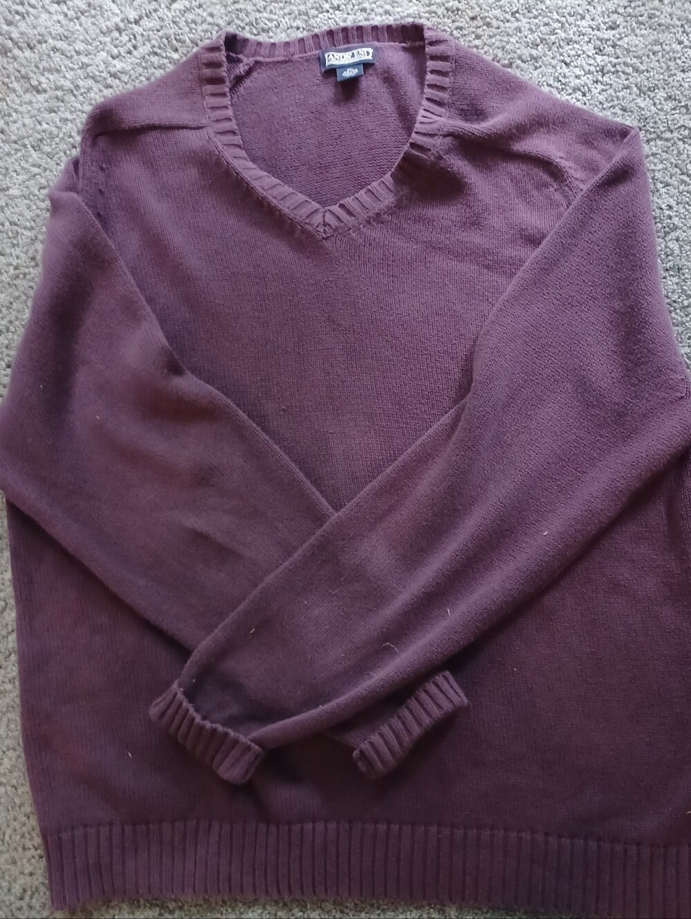 Lands' End Girls Plum V-Neck Knit Skirt